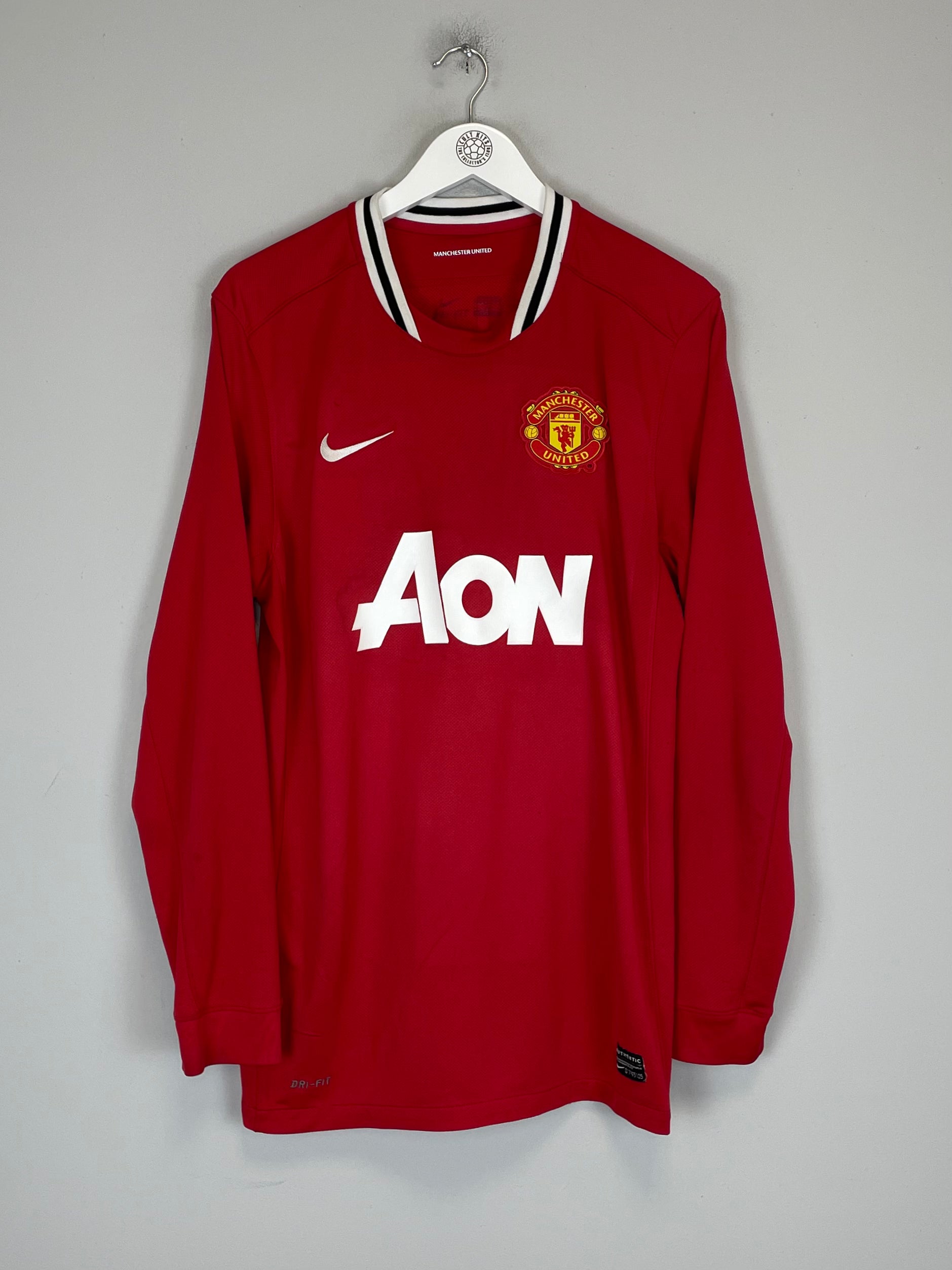Shop 2011/12 MANCHESTER UNITED CHICHARITO #14 L/S HOME SHIRT (L) NIKE, classic football shirts, vintage football shirts & retro soccer jerseys at Cult Kits