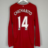 Shop 2011/12 MANCHESTER UNITED CHICHARITO #14 L/S HOME SHIRT (L) NIKE, classic football shirts, vintage football shirts & retro soccer jerseys at Cult Kits
