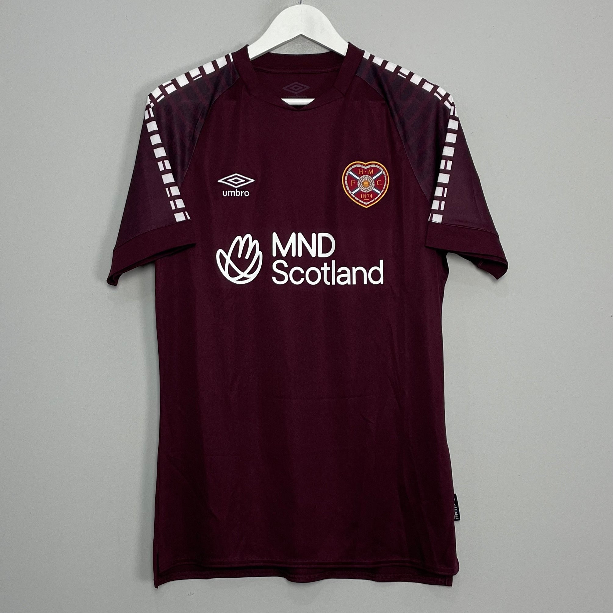 Shop 2023/24 HEARTS HOME SHIRT (M) UMBRO, classic football shirts, vintage football shirts & retro soccer jerseys at Cult Kits