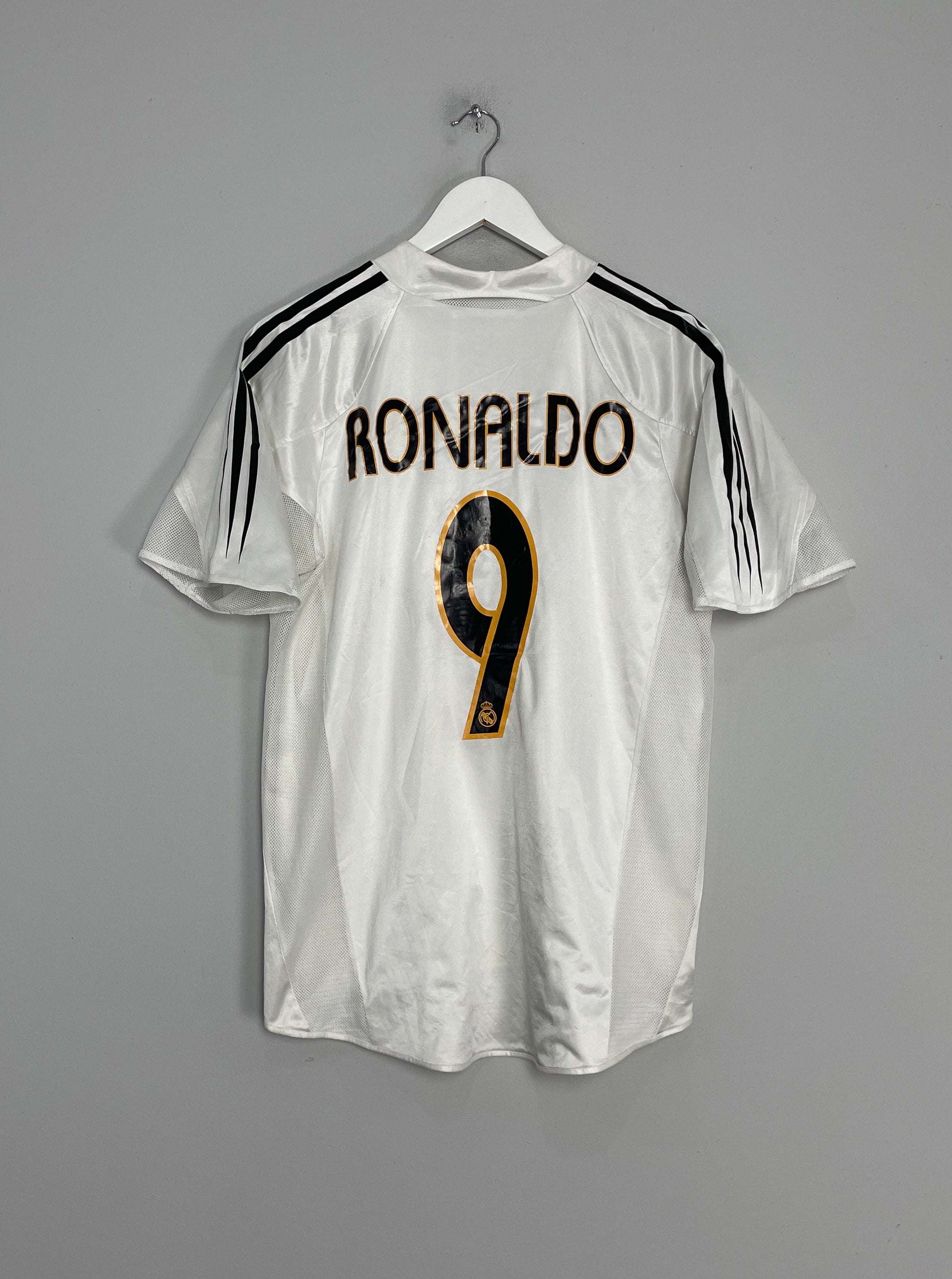 2004/05 REAL MADRID RONALDO #9 HOME SHIRT (L) ADIDAS