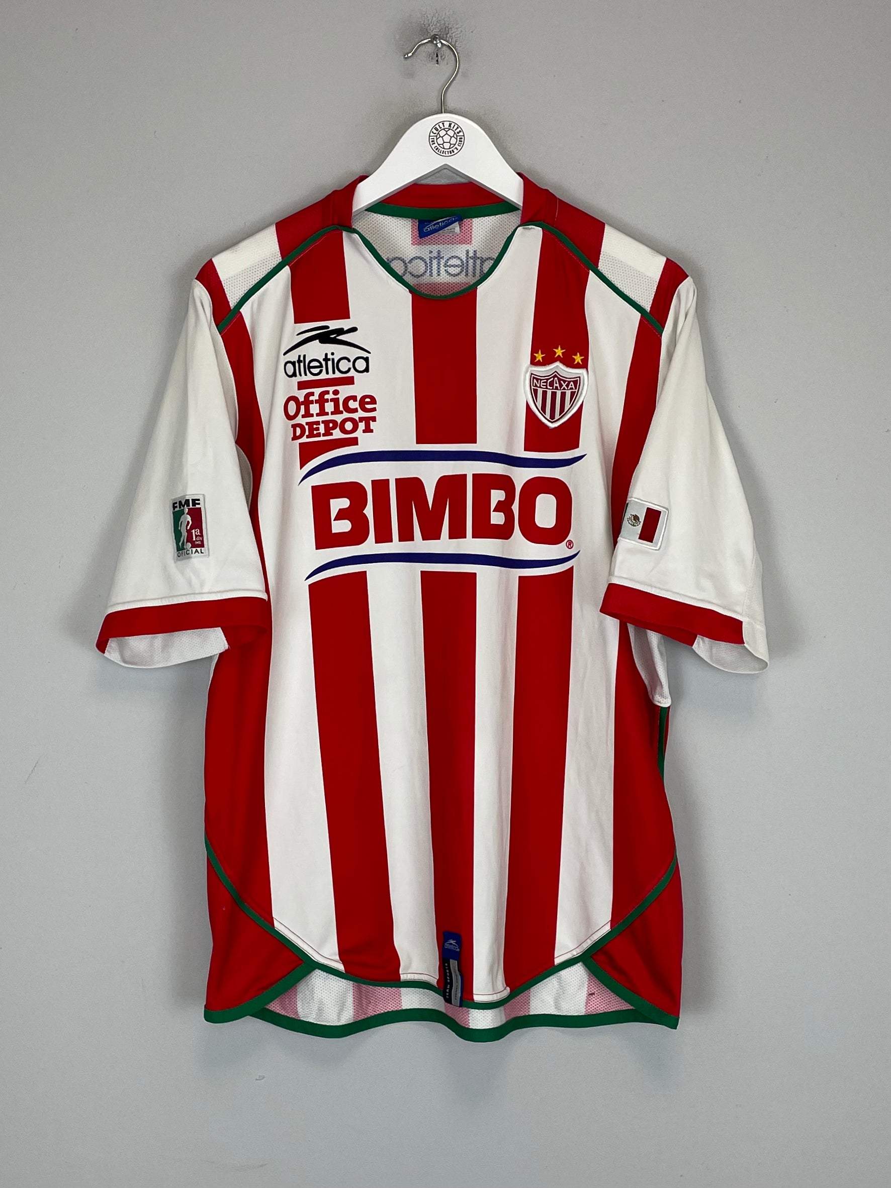 Shop 2004/05 NECAXA HOME SHIRT (L) ATLETICA, classic football shirts, vintage football shirts & retro soccer jerseys at Cult Kits