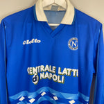 Shop 1996/97 NAPOLI L/S HOME SHIRT (M) LOTTO, classic football shirts, vintage football shirts & retro soccer jerseys at Cult Kits