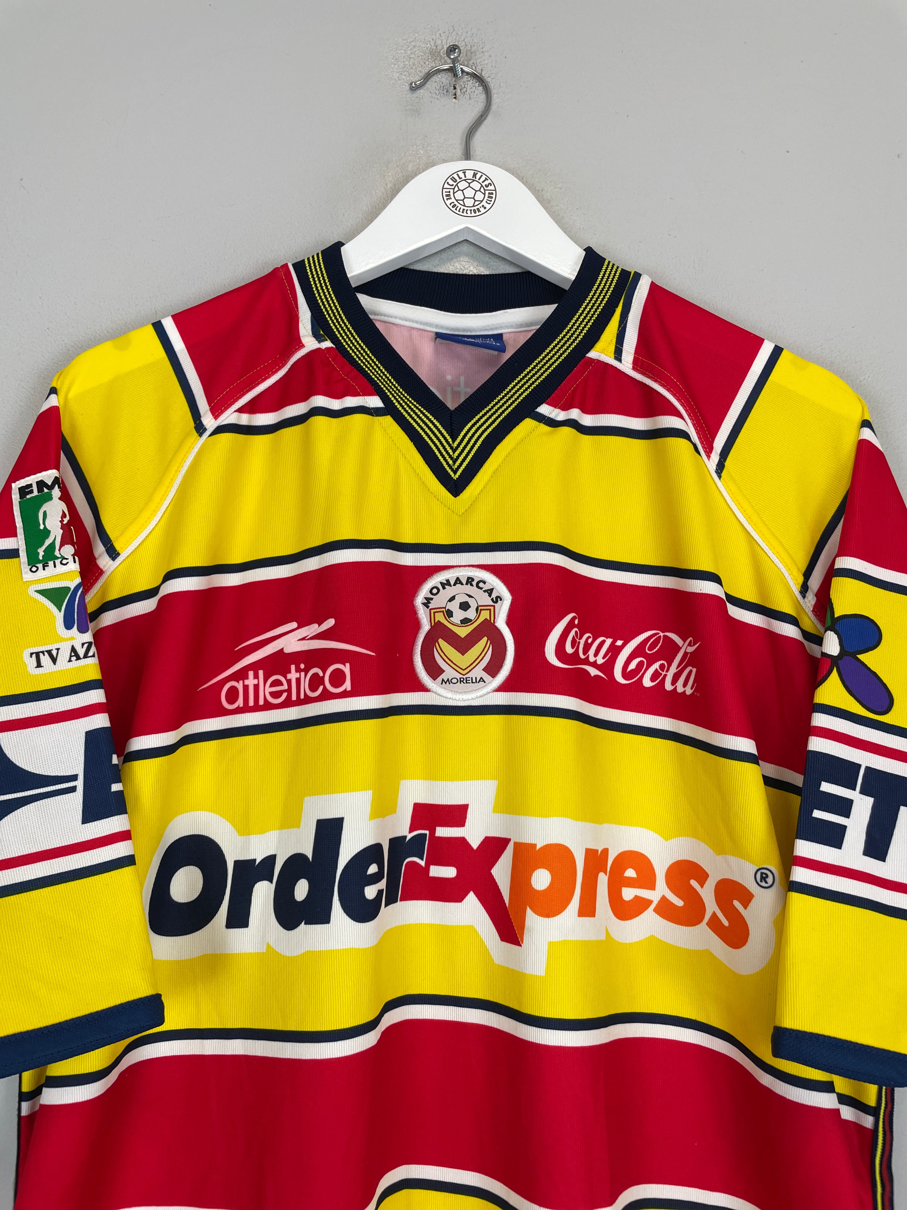 Shop 2000/01 MONARCAS MORELIA HOME SHIRT (XL) ATLETICA, classic football shirts, vintage football shirts & retro soccer jerseys at Cult Kits