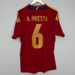 Shop 2011/12 SPAIN A.INIESTA #6 HOME SHIRT (L) ADIDAS, classic football shirts, vintage football shirts & retro soccer jerseys at Cult Kits