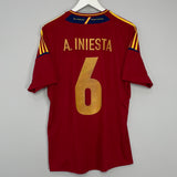 Shop 2011/12 SPAIN A.INIESTA #6 HOME SHIRT (L) ADIDAS, classic football shirts, vintage football shirts & retro soccer jerseys at Cult Kits