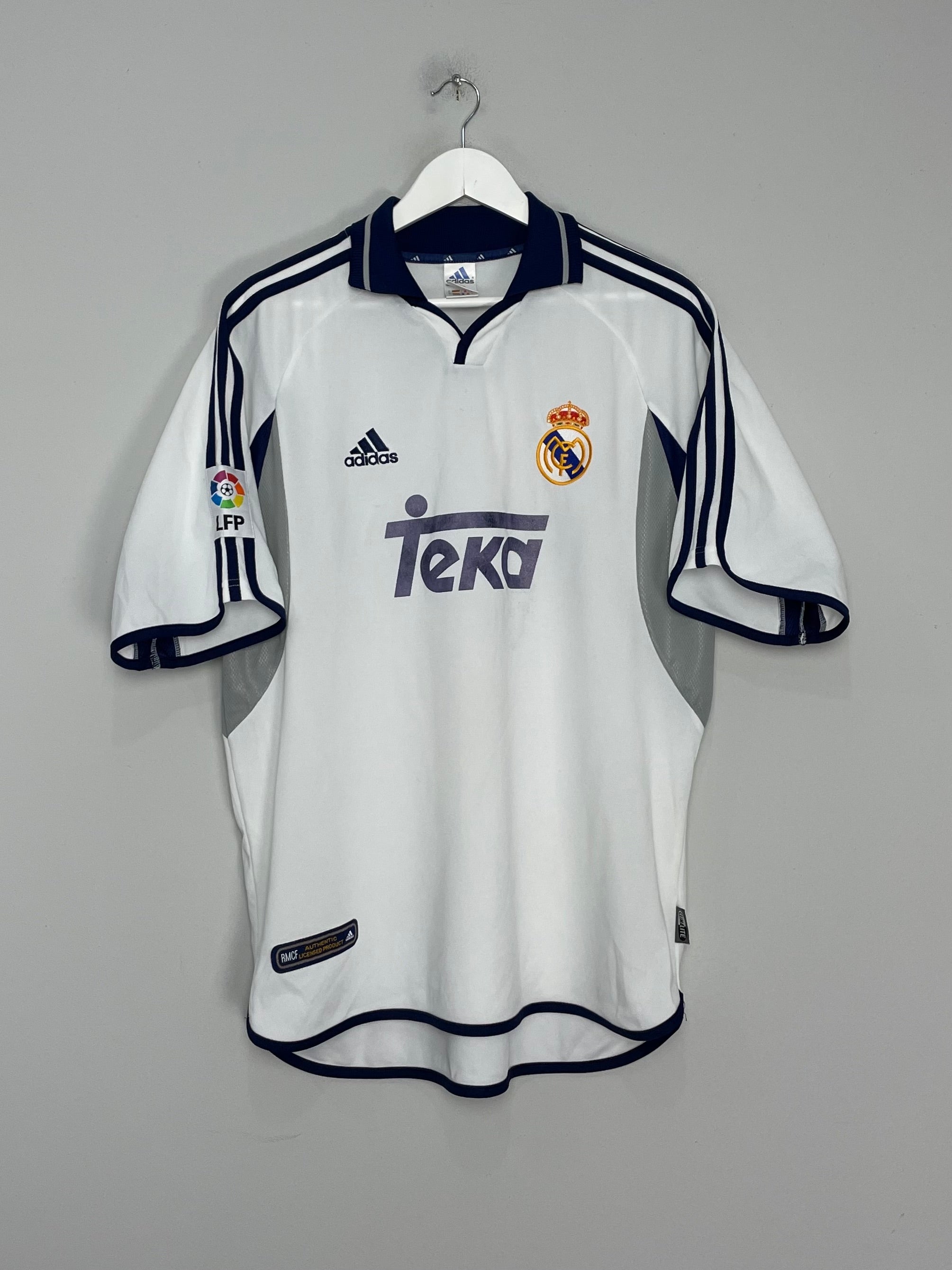 Shop 2000/01 REAL MADRID HOME SHIRT (L) ADIDAS, classic football shirts, vintage football shirts & retro soccer jerseys at Cult Kits