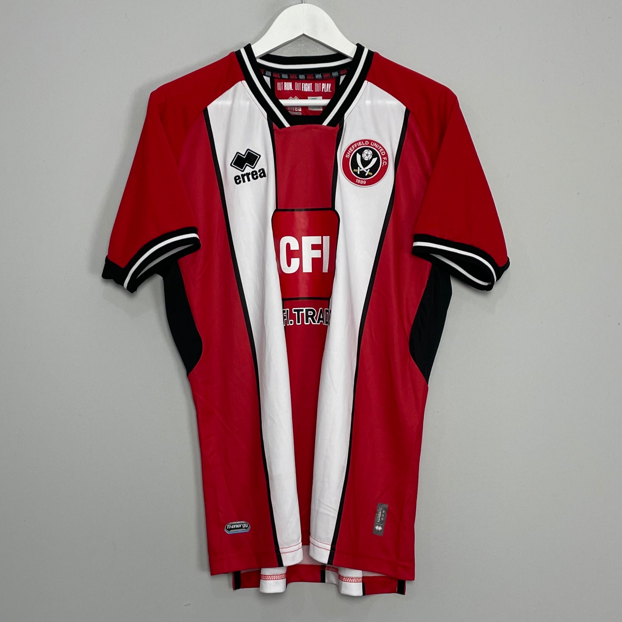 Shop 2023/24 SHEFFIELD UNITED HOME SHIRT (M) ERREA, classic football shirts, vintage football shirts & retro soccer jerseys at Cult Kits