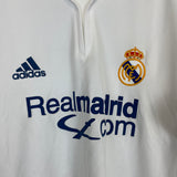 Shop 2001/02 REAL MADRID FIGO #10 HOME SHIRT (M) ADIDAS, classic football shirts, vintage football shirts & retro soccer jerseys at Cult Kits