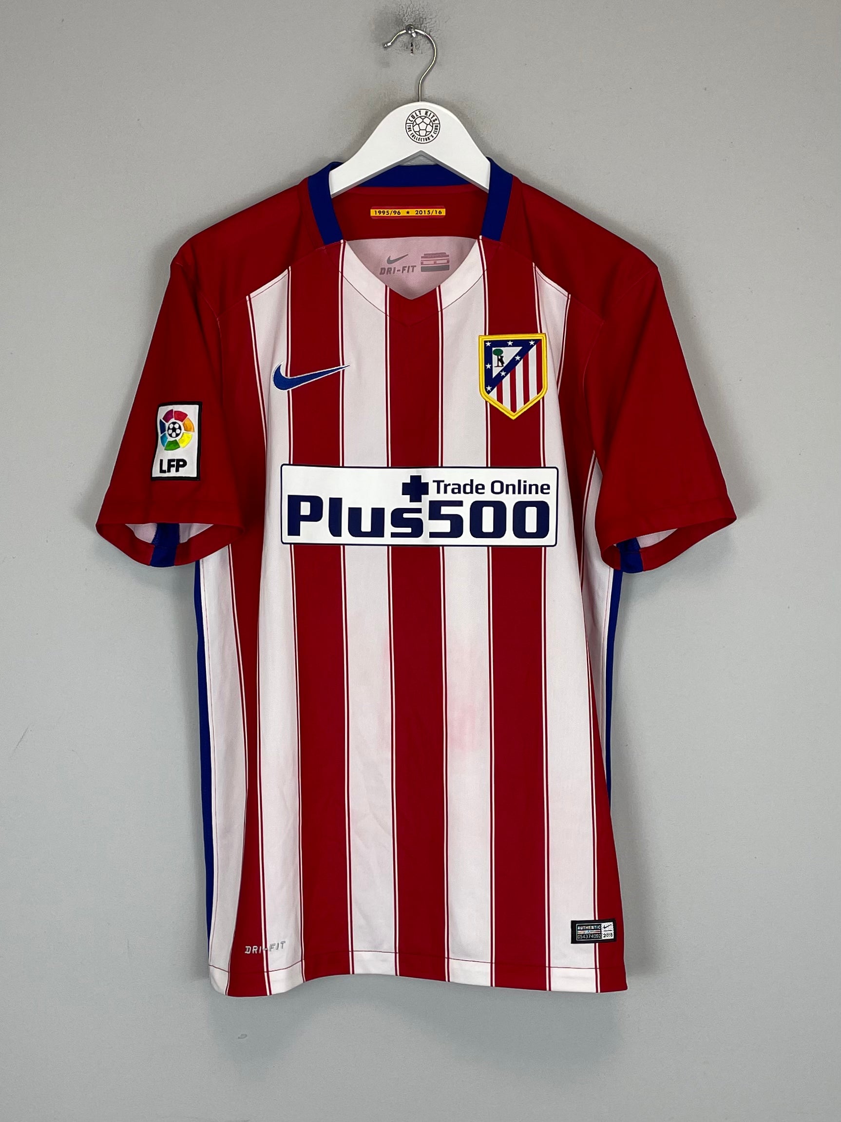 Shop 2015/16 ATLETICO MADRID HOME SHIRT (M) NIKE, classic football shirts, vintage football shirts & retro soccer jerseys at Cult Kits