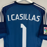 Shop 2014/15 REAL MADRID CASILLAS #1 GK SHIRT (M) ADIDAS, classic football shirts, vintage football shirts & retro soccer jerseys at Cult Kits