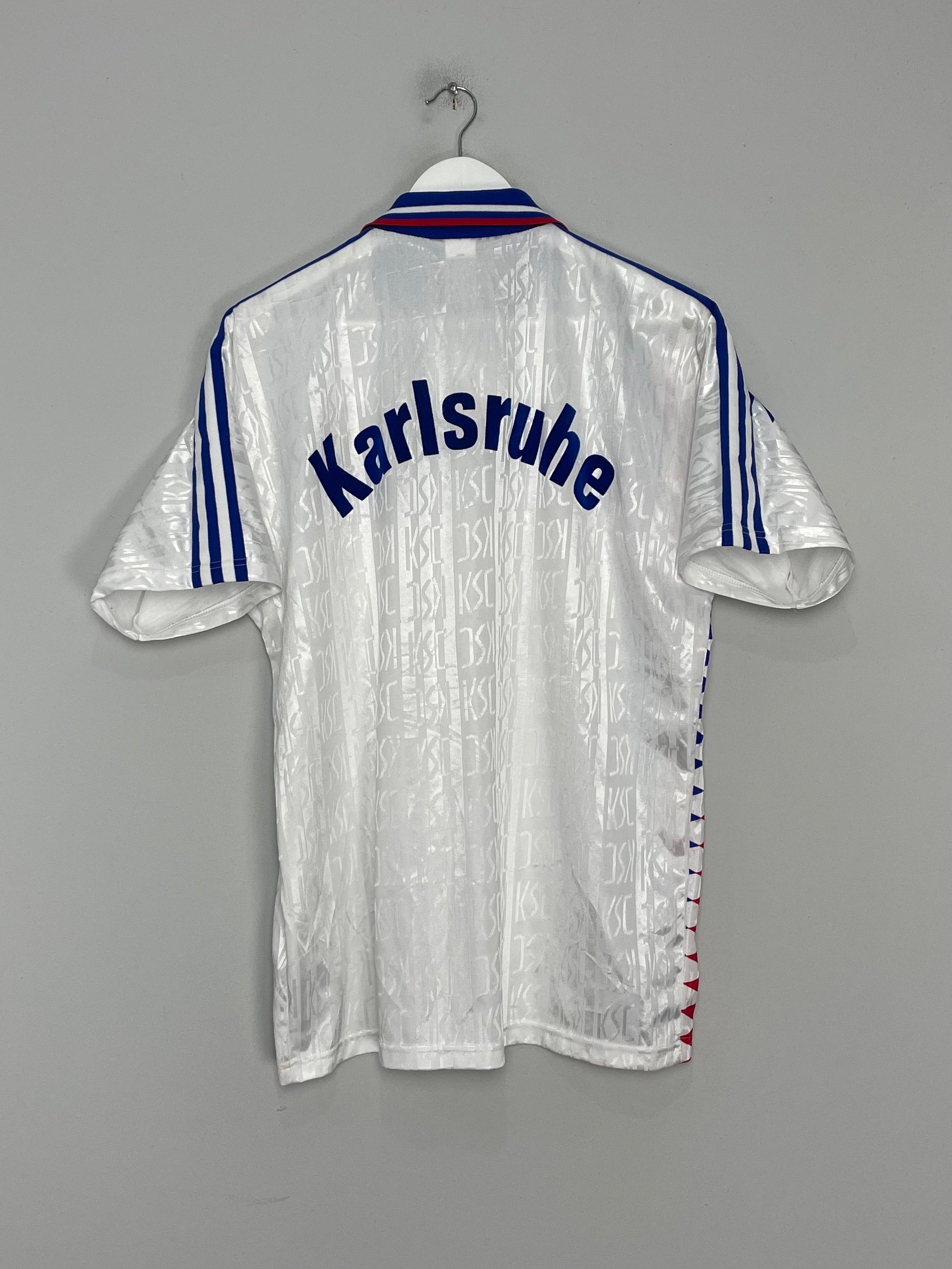 Shop 1995/96 KARLSRUHE HOME SHIRT (M) ADIDAS, classic football shirts, vintage football shirts & retro soccer jerseys at Cult Kits