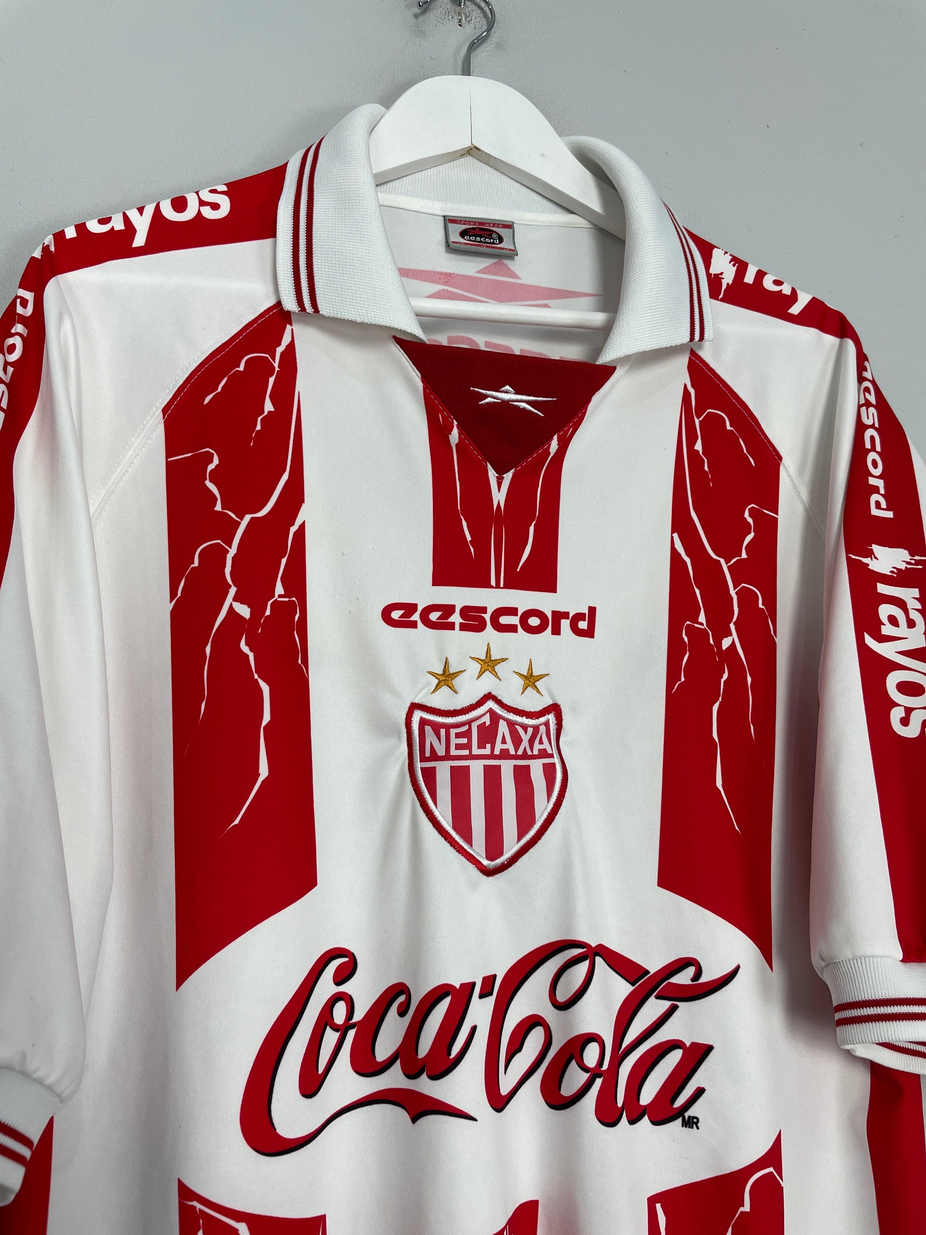 Shop 1999/00 NECAXA HOME SHIRT (XL) EESCORD, classic football shirts, vintage football shirts & retro soccer jerseys at Cult Kits