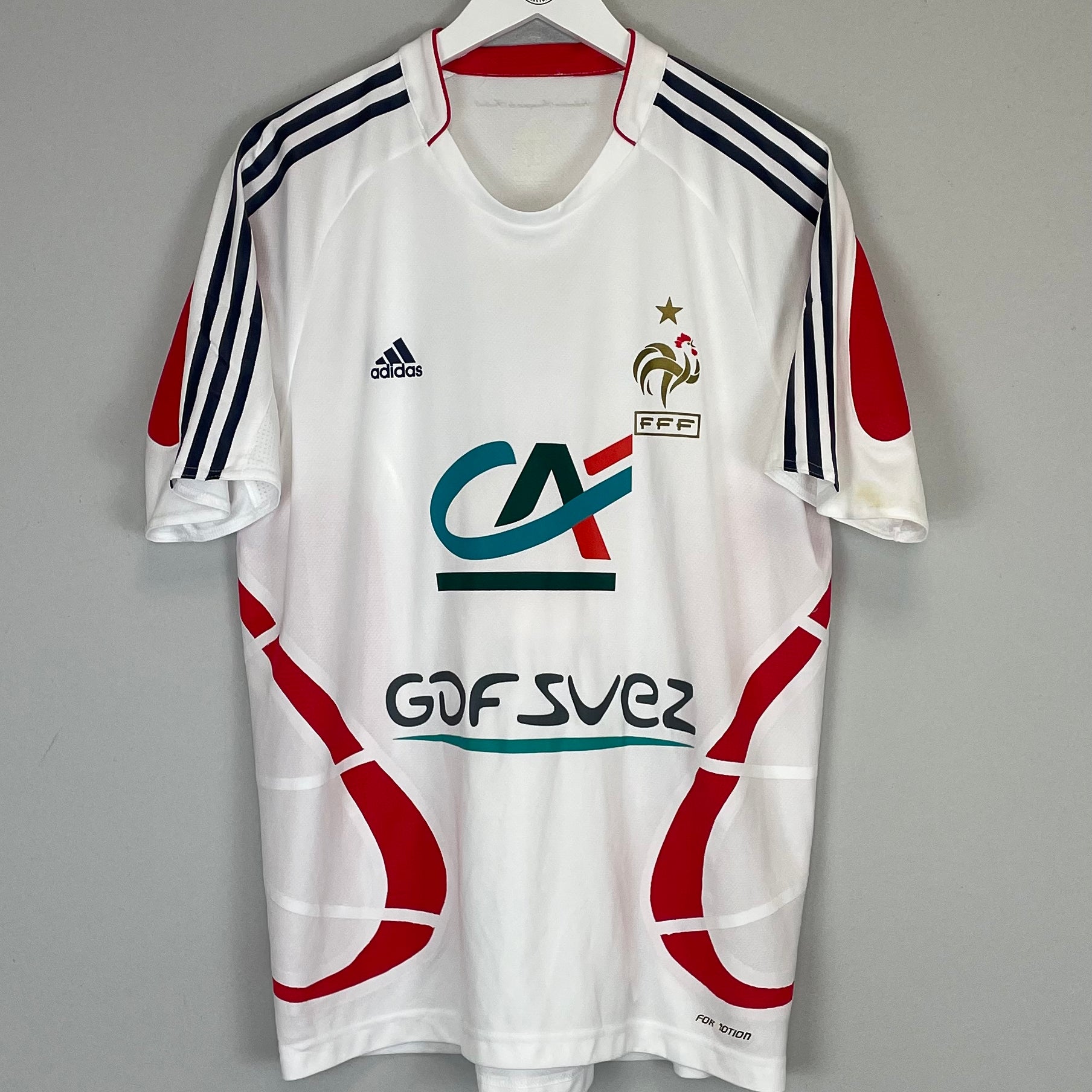 Shop 2007/08 FRANCE TRAINING SHIRT (L) ADIDAS, classic football shirts, vintage football shirts & retro soccer jerseys at Cult Kits