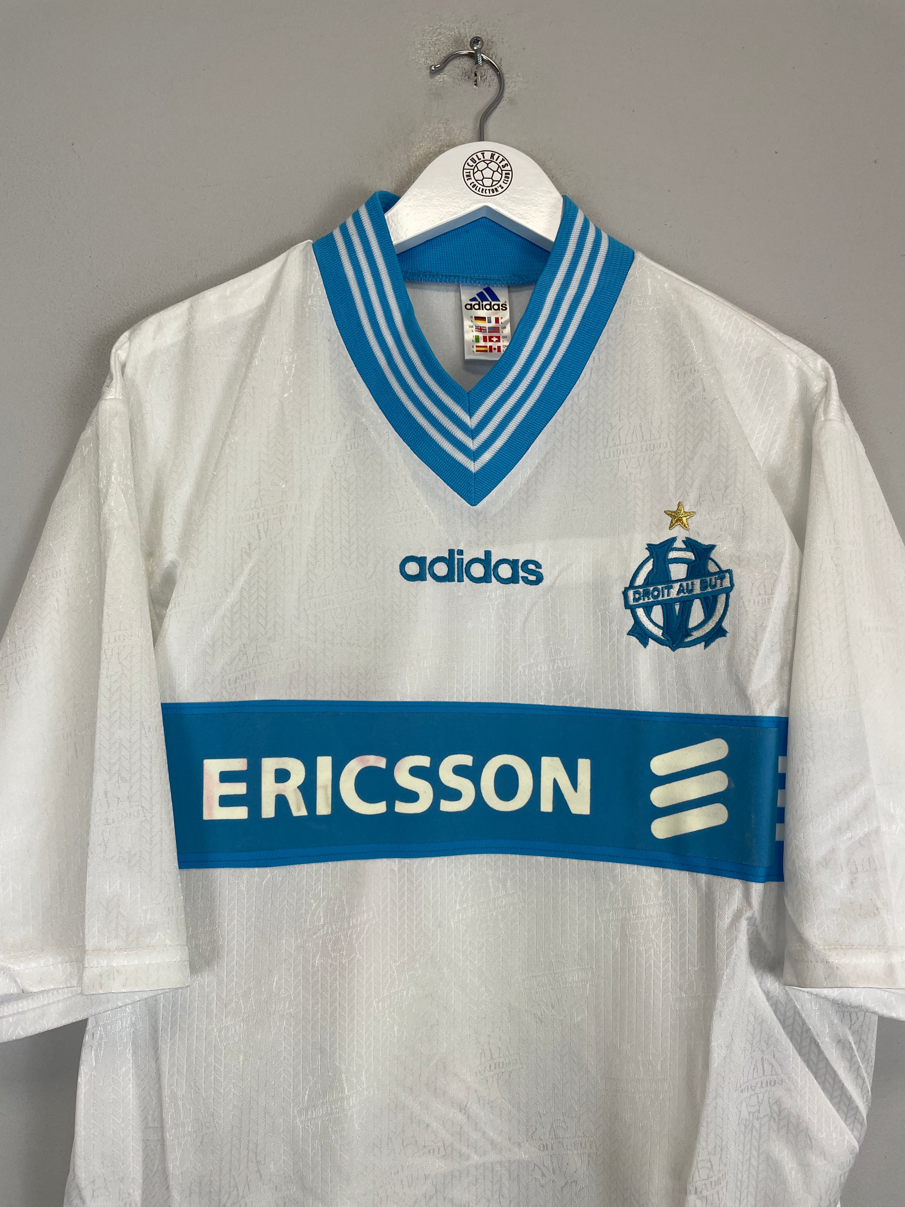 Shop 1997/98 MARSEILLE HOME SHIRT (L) ADIDAS, classic football shirts, vintage football shirts & retro soccer jerseys at Cult Kits