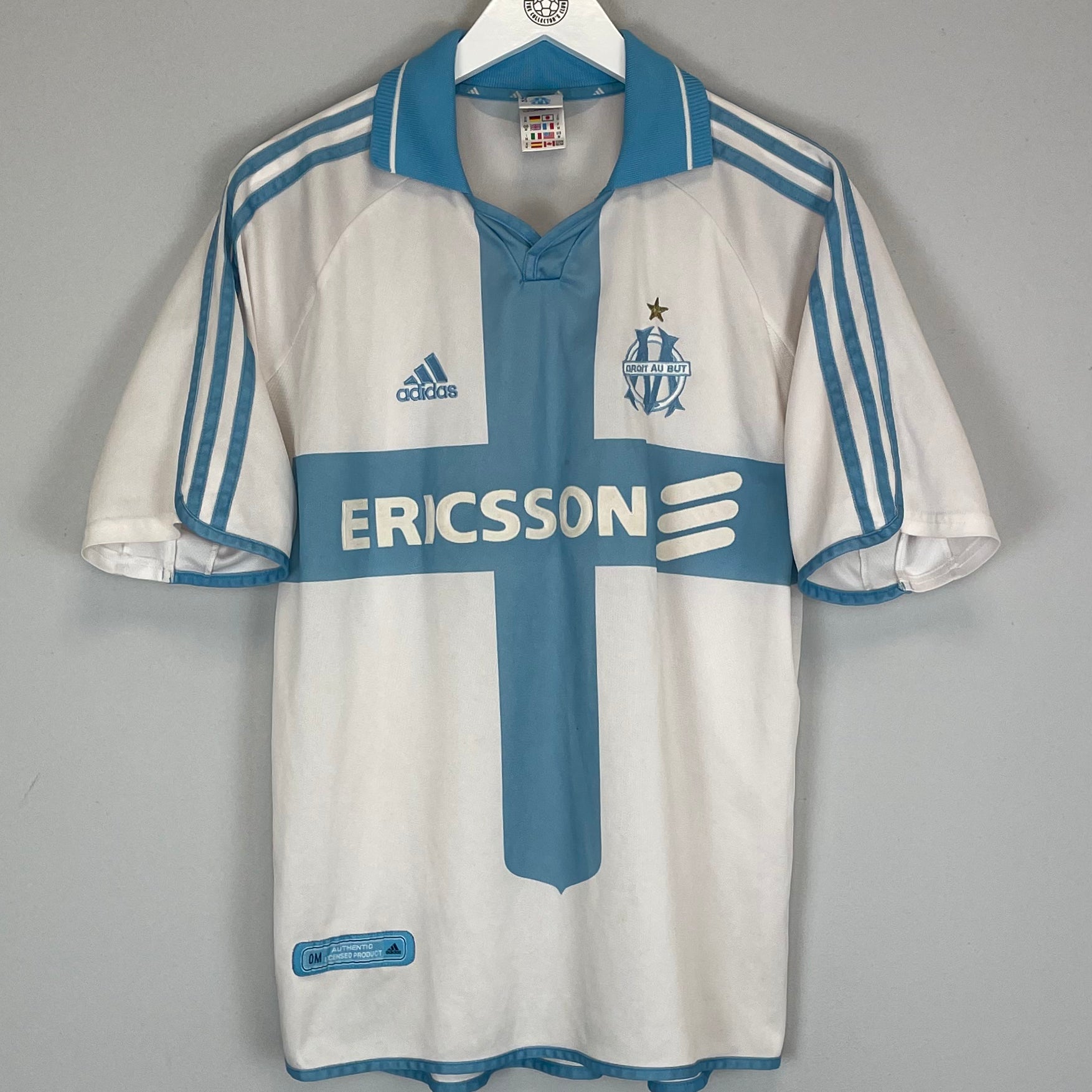 Shop 2000/01 MARSEILLE HOME SHIRT (M) ADIDAS, classic football shirts, vintage football shirts & retro soccer jerseys at Cult Kits