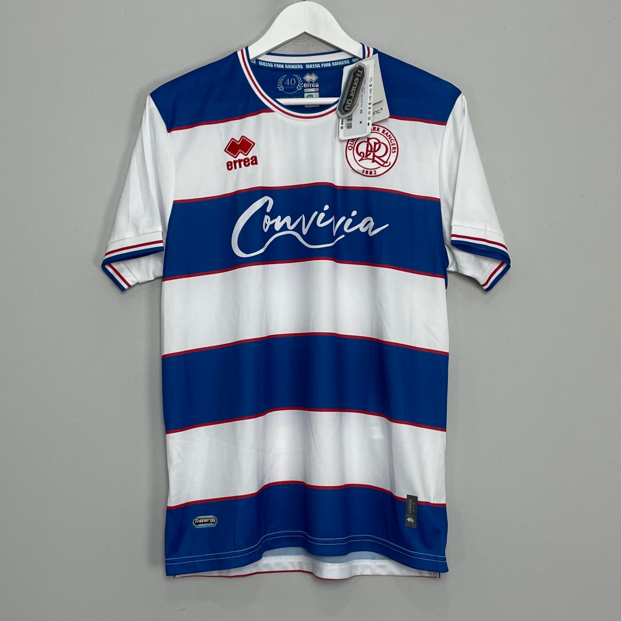 Shop 2023/24 QPR *BNWT* HOME SHIRT (M) ERREA, classic football shirts, vintage football shirts & retro soccer jerseys at Cult Kits
