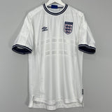 Shop 1999/01 ENGLAND HOME SHIRT (XL) UMBRO, classic football shirts, vintage football shirts & retro soccer jerseys at Cult Kits