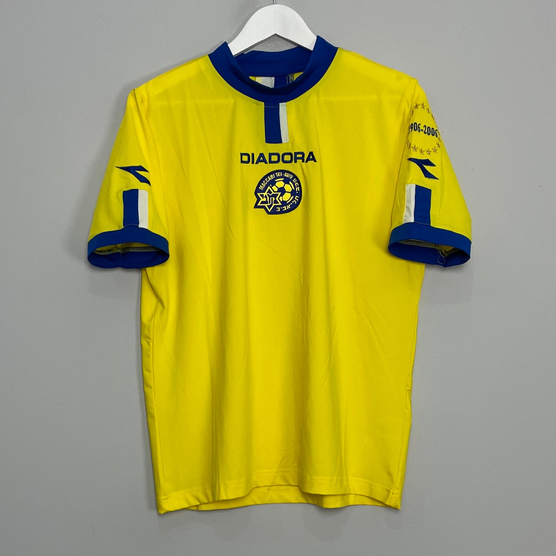 Shop 2006/07 MACCABI TEL AVIV *CENTENARY* HOME SHIRT (L) DIADORA, classic football shirts, vintage football shirts & retro soccer jerseys at Cult Kits