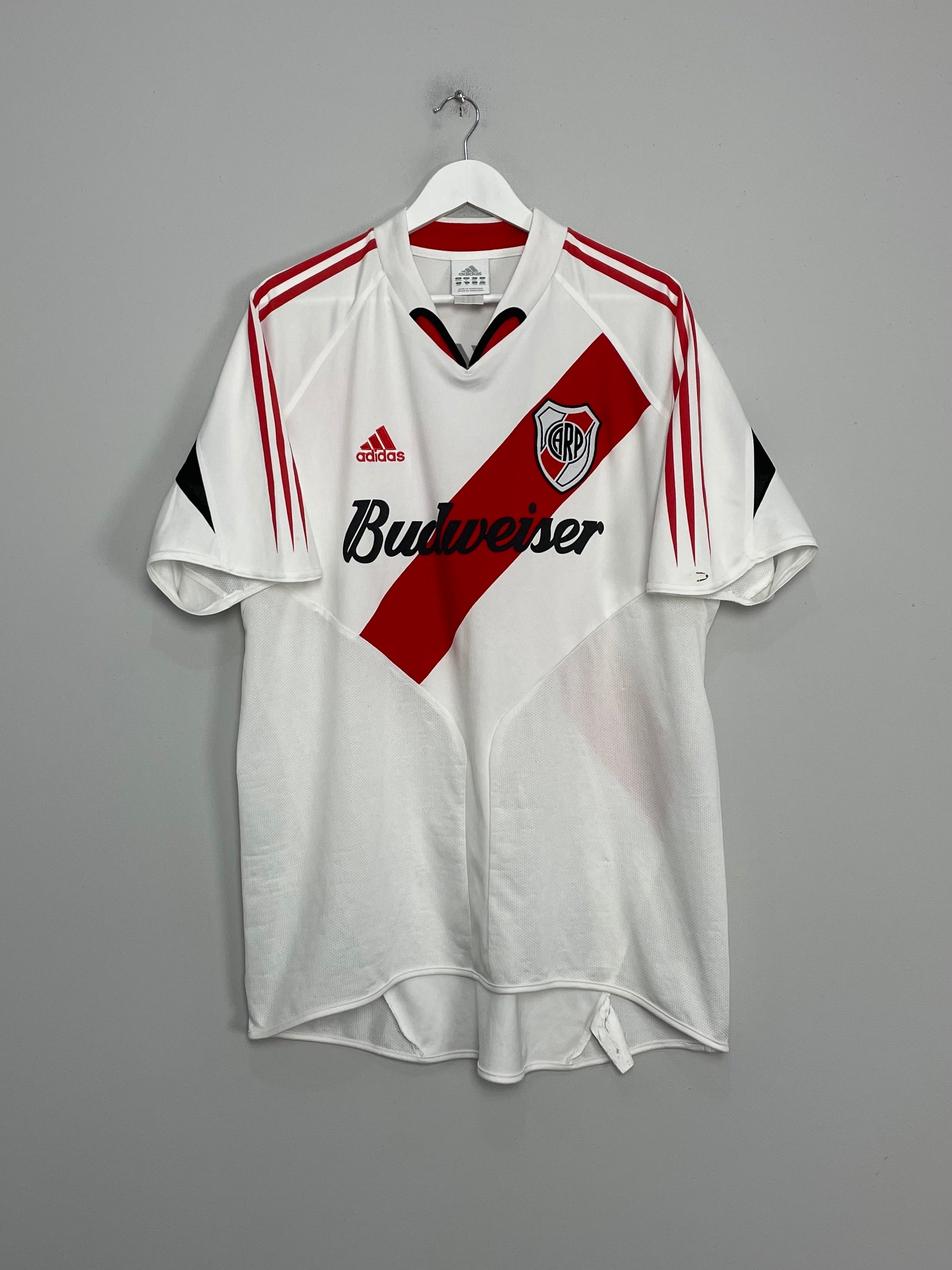 Shop 2004/05 RIVER PLATE HOME SHIRT (XL) ADIDAS, classic football shirts, vintage football shirts & retro soccer jerseys at Cult Kits