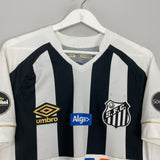 Shop 2018/19 SANTOS JEAN MOTA #3 HOME SHIRT (M) UMBRO, classic football shirts, vintage football shirts & retro soccer jerseys at Cult Kits