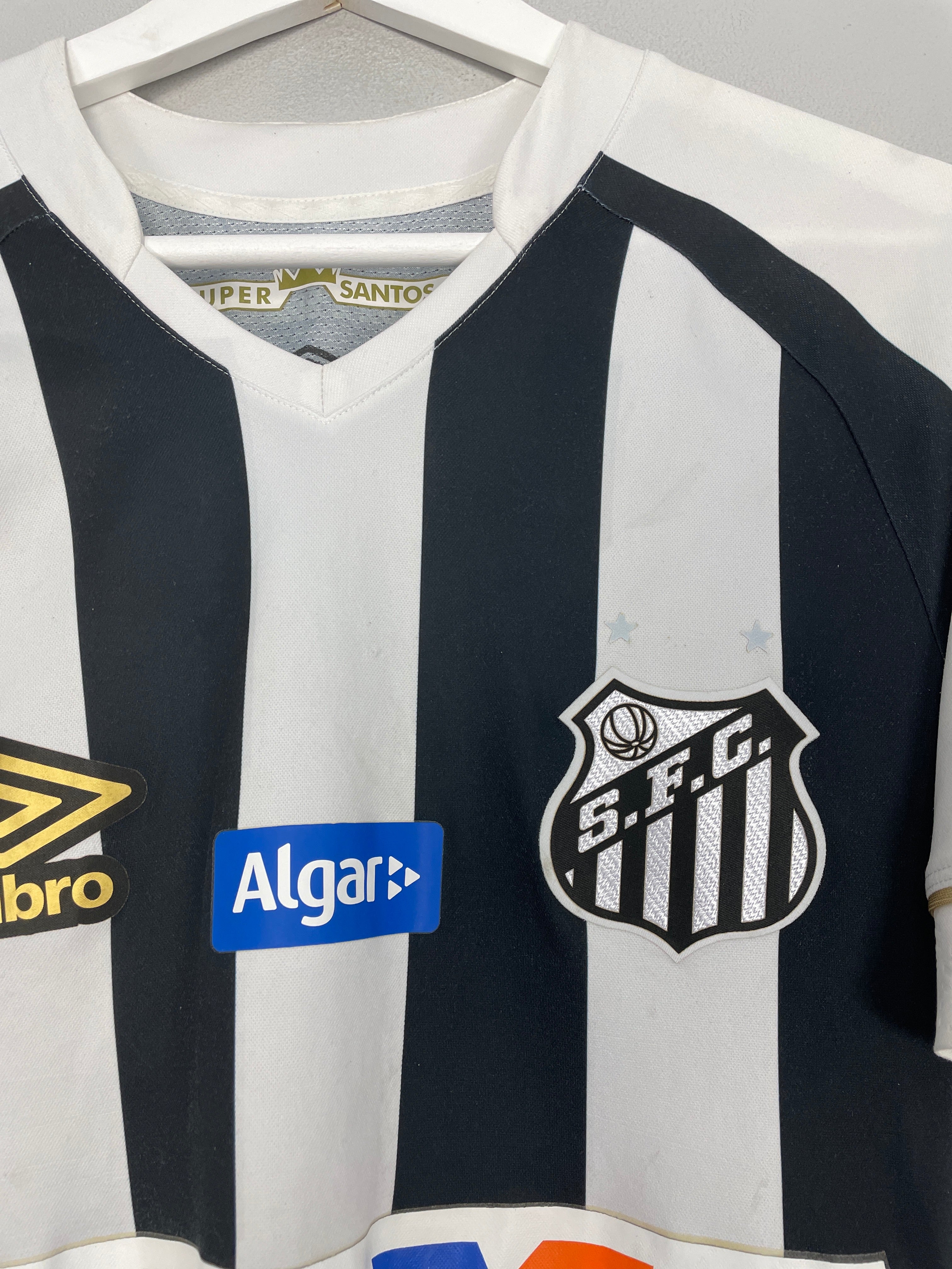 Shop 2018/19 SANTOS JEAN MOTA #3 HOME SHIRT (M) UMBRO, classic football shirts, vintage football shirts & retro soccer jerseys at Cult Kits