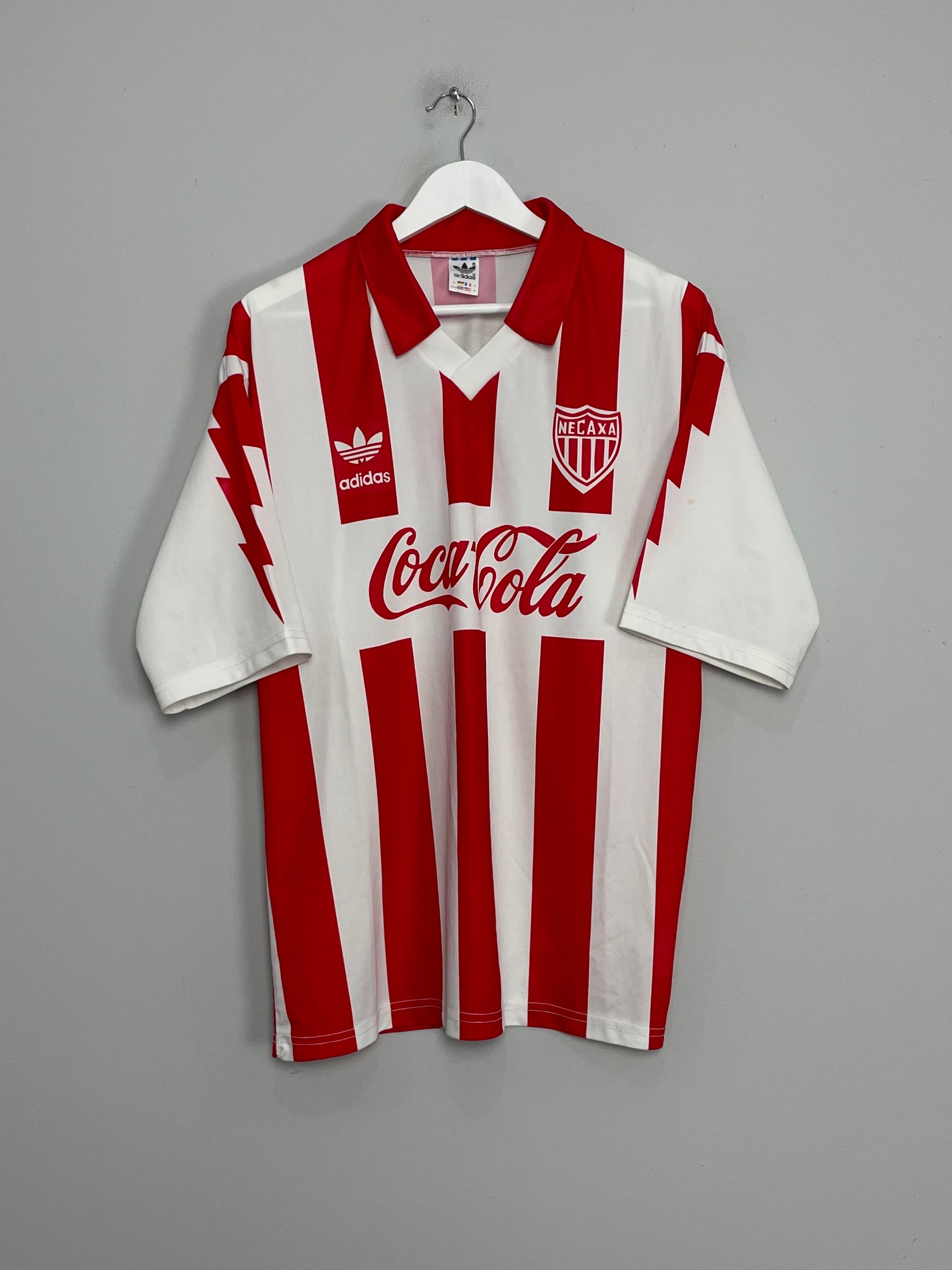 Shop 1994/95 NECAXA #28 HOME SHIRT (M) ADIDAS, classic football shirts, vintage football shirts & retro soccer jerseys at Cult Kits