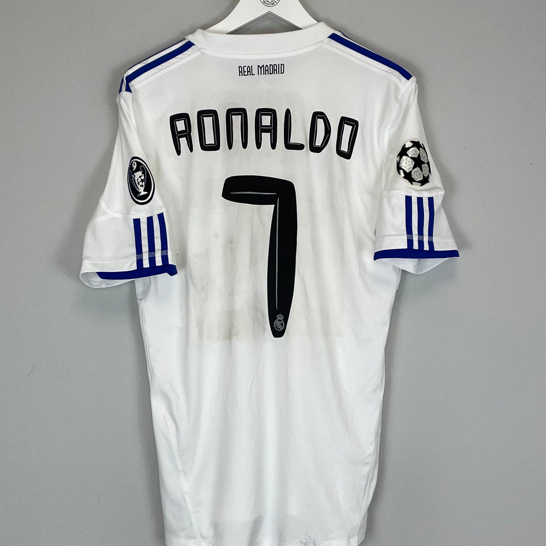 Shop 2010/11 REAL MADRID RONALDO #7 C/L HOME SHIRT (M) ADIDAS, classic football shirts, vintage football shirts & retro soccer jerseys at Cult Kits