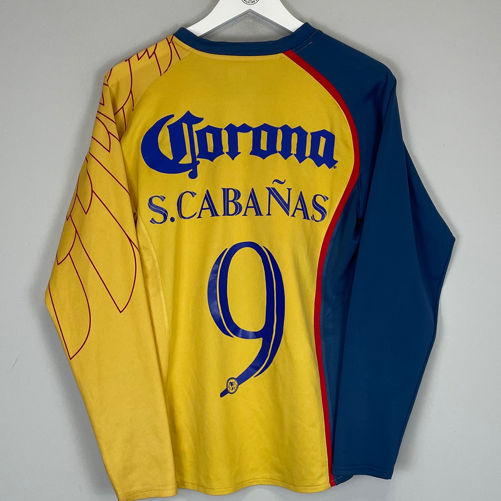 Shop 2007/08 CLUB AMERICA S.CABANAS #9 L/S SUDAMERICANA FINAL HOME SHIRT (S) NIKE, classic football shirts, vintage football shirts & retro soccer jerseys at Cult Kits
