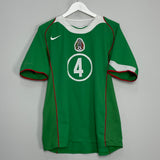 Shop 2004/06 MEXICO MARQUEZ #4 HOME SHIRT (M) NIKE, classic football shirts, vintage football shirts & retro soccer jerseys at Cult Kits