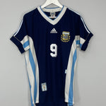 Shop 1998/99 ARGENTINA BATISTUTA #9 AWAY SHIRT (M) ADIDAS, classic football shirts, vintage football shirts & retro soccer jerseys at Cult Kits