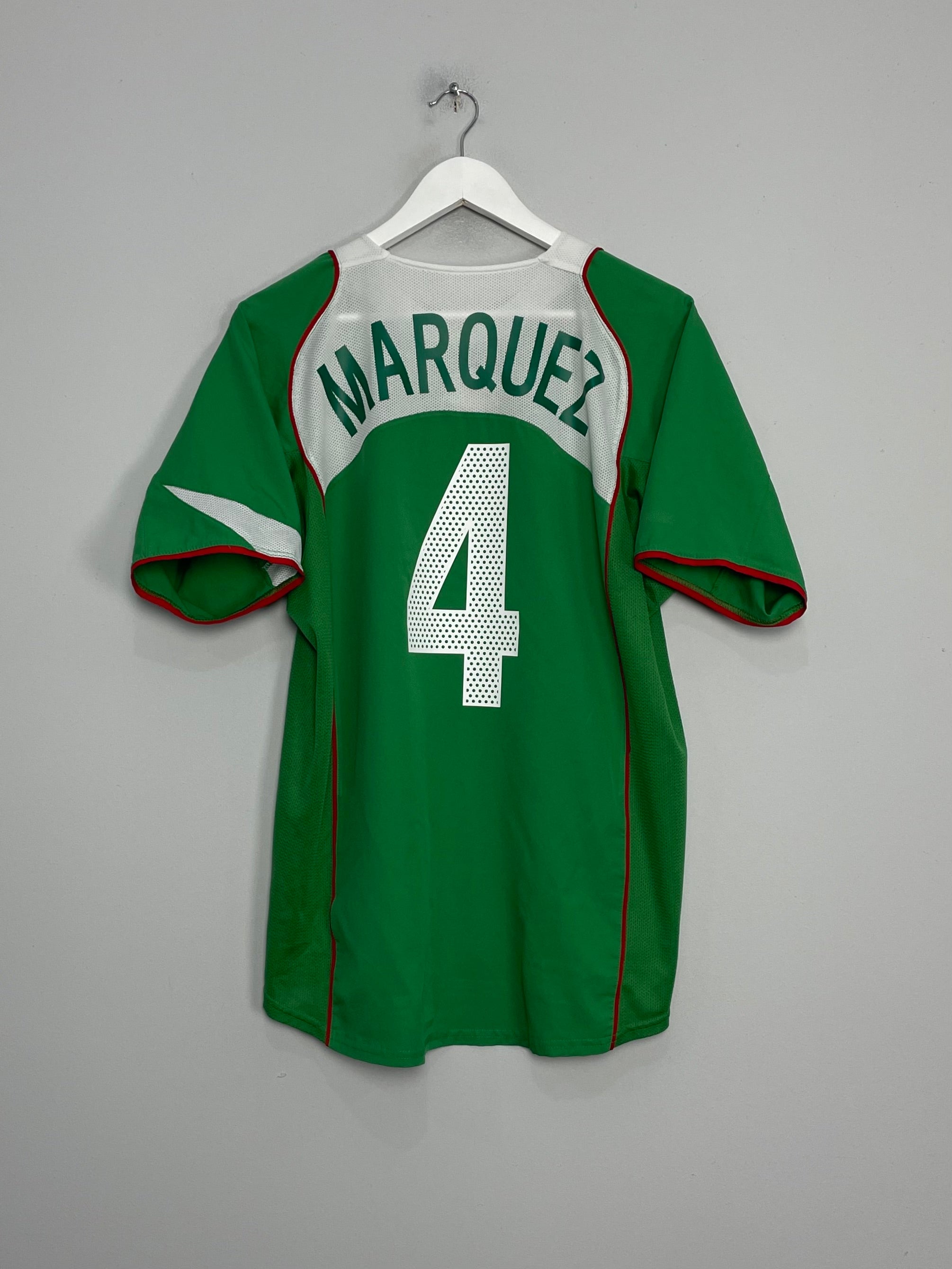 Shop 2004/06 MEXICO MARQUEZ #4 HOME SHIRT (M) NIKE, classic football shirts, vintage football shirts & retro soccer jerseys at Cult Kits