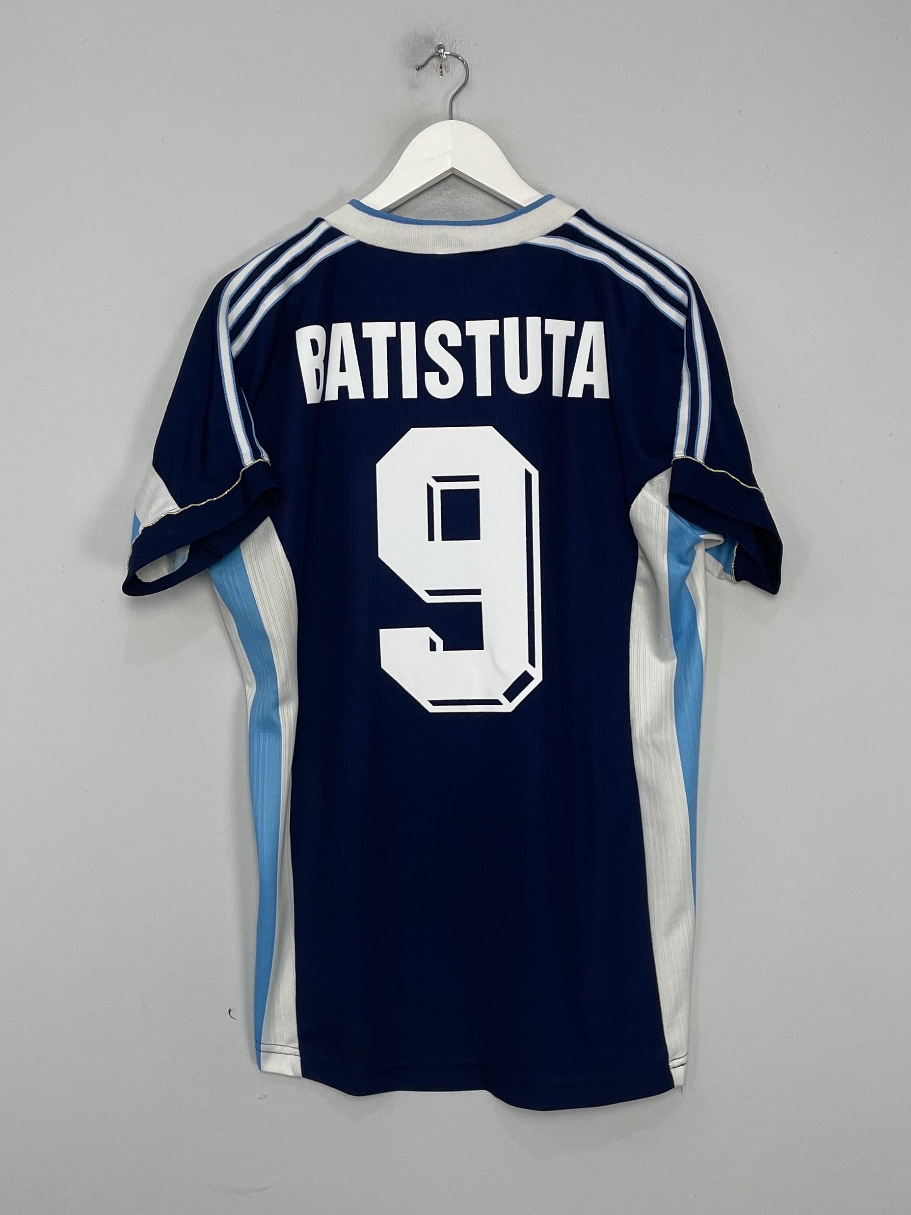 Shop 1998/99 ARGENTINA BATISTUTA #9 AWAY SHIRT (M) ADIDAS, classic football shirts, vintage football shirts & retro soccer jerseys at Cult Kits