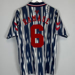 Shop 1993/95 WATFORD RAMAGE #6 *SIGNED* AWAY SHIRT (L) HUMMEL, classic football shirts, vintage football shirts & retro soccer jerseys at Cult Kits