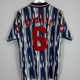 Shop 1993/95 WATFORD RAMAGE #6 *SIGNED* AWAY SHIRT (L) HUMMEL, classic football shirts, vintage football shirts & retro soccer jerseys at Cult Kits
