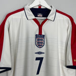 Shop 2003/05 ENGLAND BECKHAM #7 HOME SHIRT (XL) UMBRO, classic football shirts, vintage football shirts & retro soccer jerseys at Cult Kits