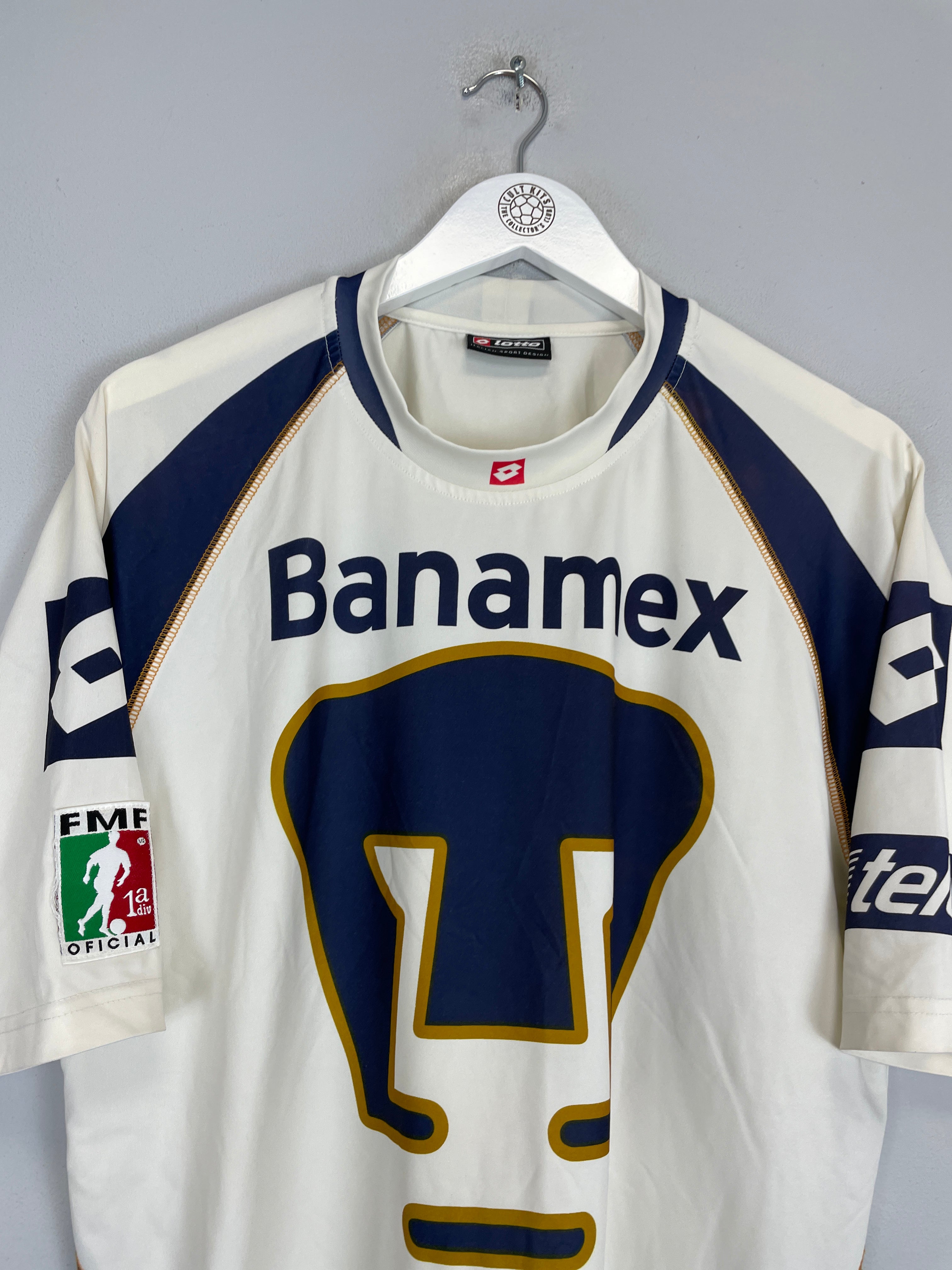 Shop 2001/02 UNAM PUMAS AWAY SHIRT (L) LOTTO, classic football shirts, vintage football shirts & retro soccer jerseys at Cult Kits