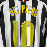 2005/06 JUVENTUS DEL PIERO #10 L/S HOME SHIRT (XL) NIKE