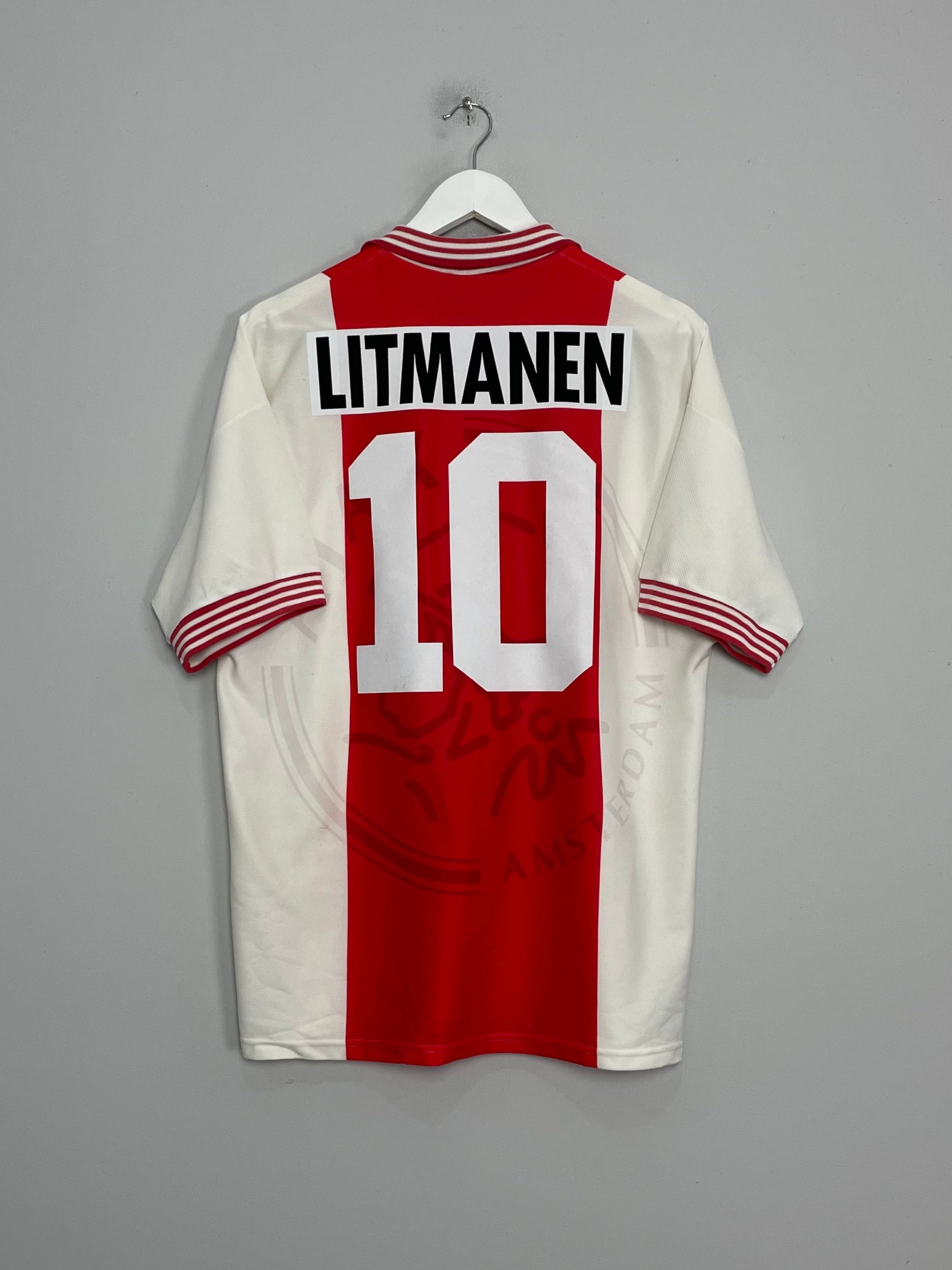 Shop 1994/95 AJAX LITMANEN #10 HOME SHIRT (L) UMBRO, classic football shirts, vintage football shirts & retro soccer jerseys at Cult Kits