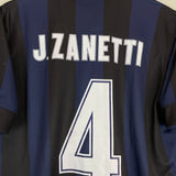 2013/14 INTER MILAN J.ZANETTI #4 HOME SHIRT (M) NIKE