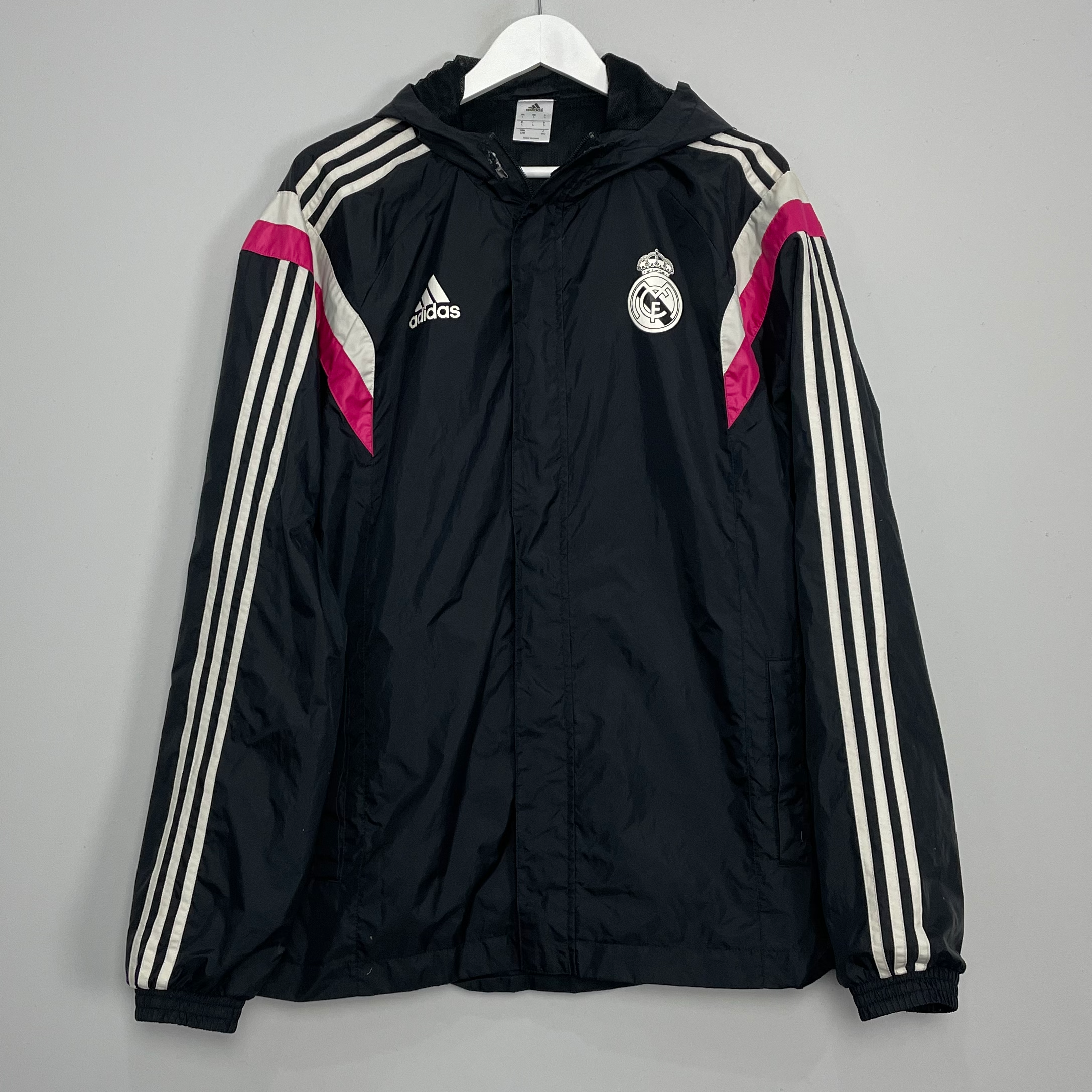Shop 2014/15 REAL MADRID TRACK JACKET (L) ADIDAS, classic football shirts, vintage football shirts & retro soccer jerseys at Cult Kits