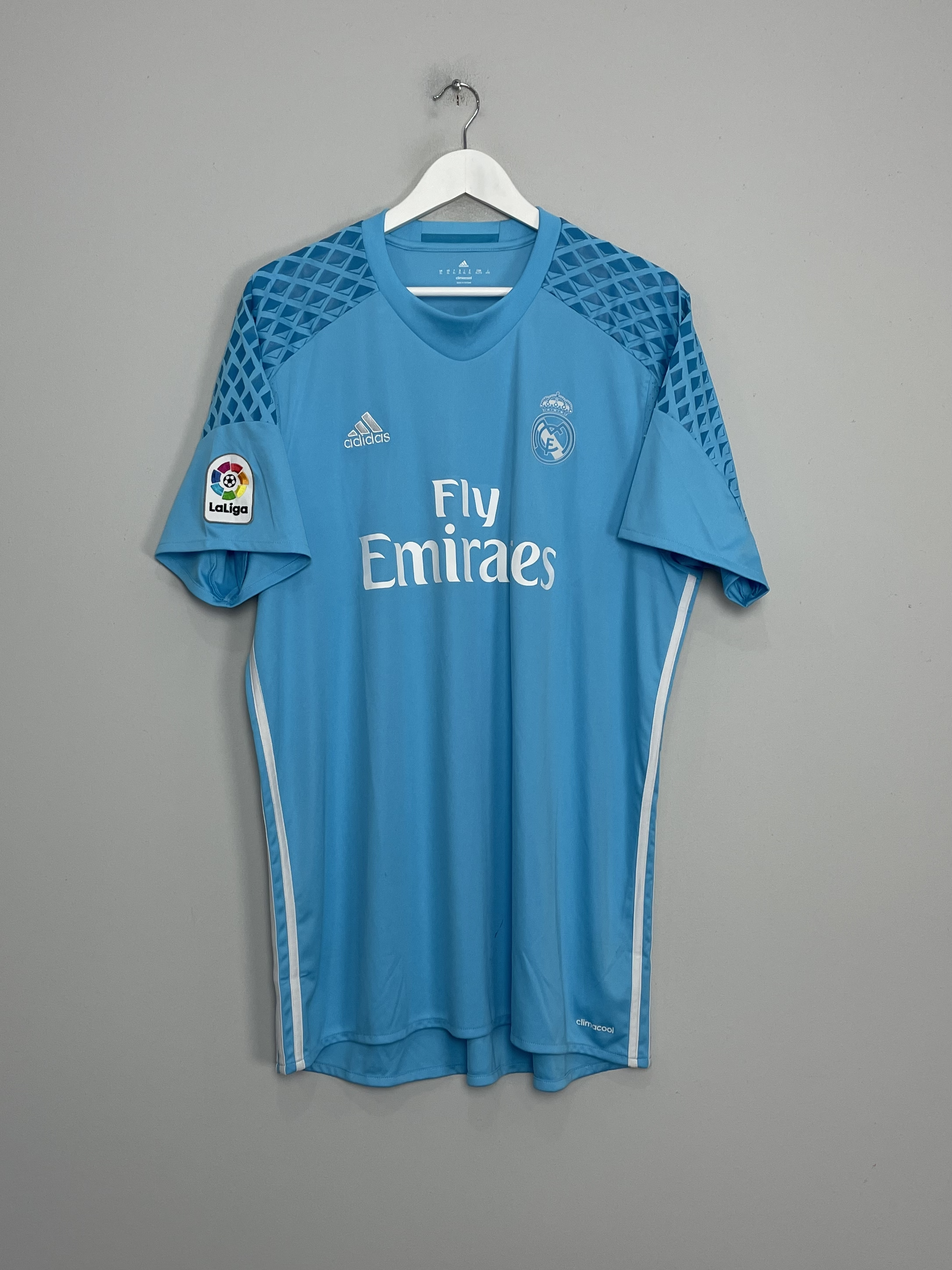 Shop 2016/17 REAL MADRID NAVAS #1 GK SHIRT (XL) ADIDAS, classic football shirts, vintage football shirts & retro soccer jerseys at Cult Kits