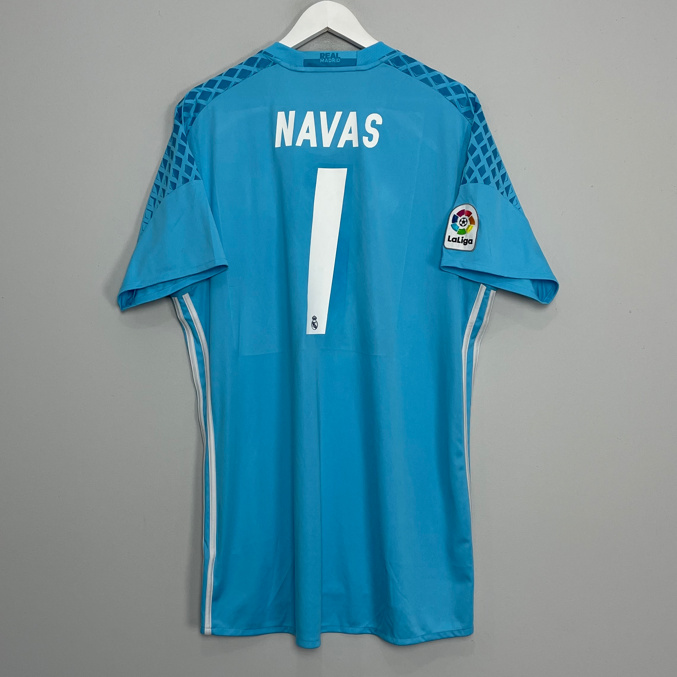 Shop 2016/17 REAL MADRID NAVAS #1 GK SHIRT (XL) ADIDAS, classic football shirts, vintage football shirts & retro soccer jerseys at Cult Kits