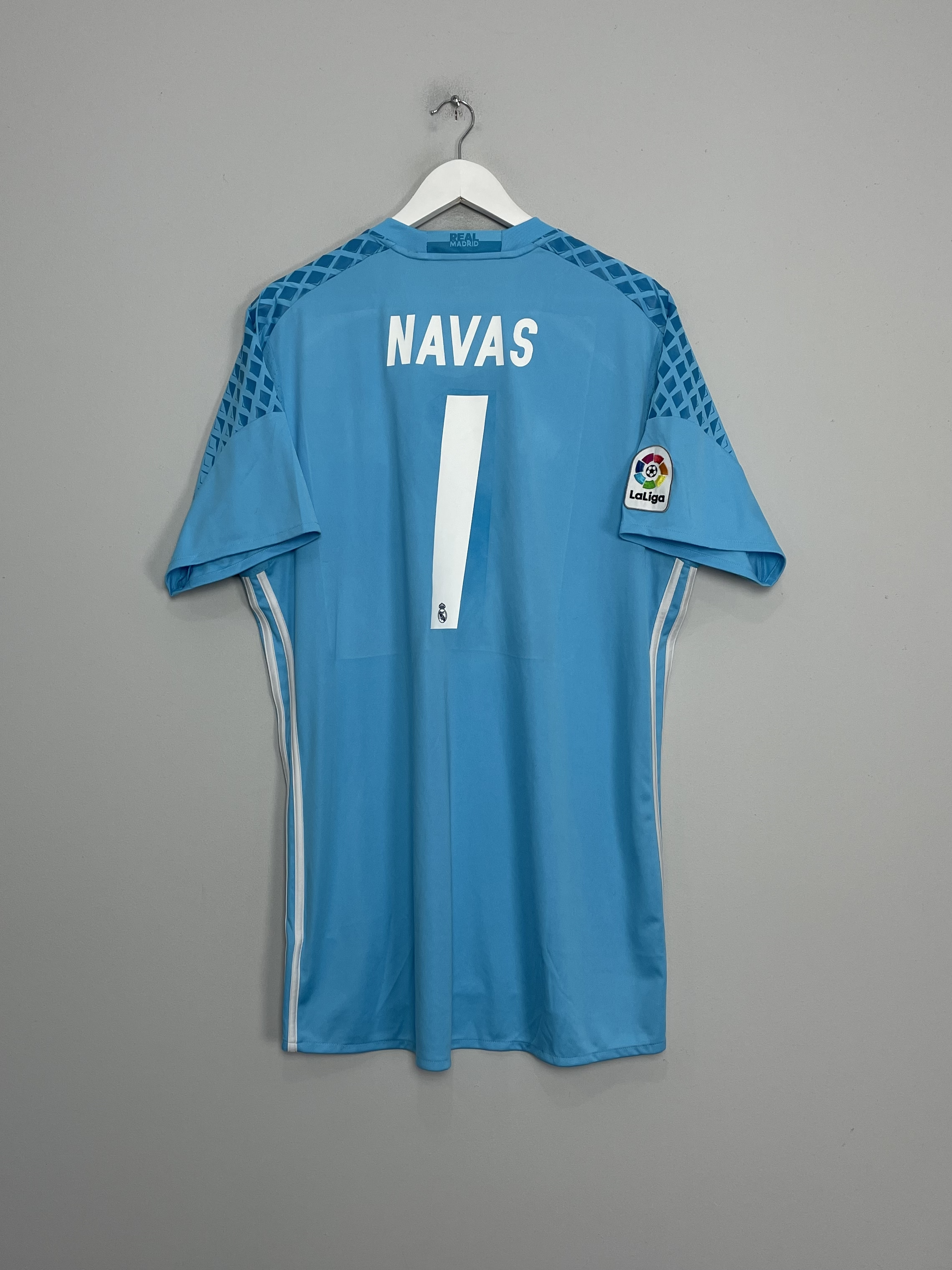 Shop 2016/17 REAL MADRID NAVAS #1 GK SHIRT (XL) ADIDAS, classic football shirts, vintage football shirts & retro soccer jerseys at Cult Kits