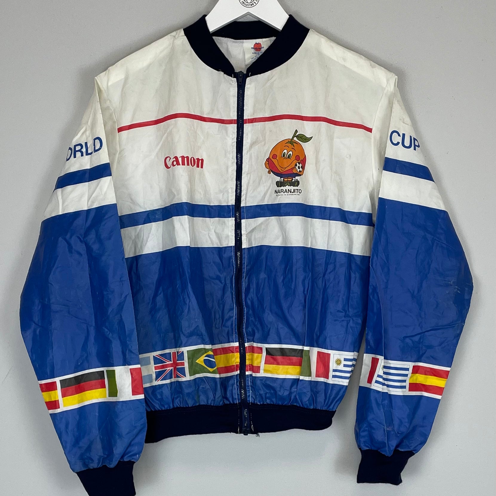 Shop 1982 WORLD CUP TRACK JACKET (S) CANNON, classic football shirts, vintage football shirts & retro soccer jerseys at Cult Kits