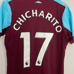 Shop 2017/18 WEST HAM CHICHARITO #17 HOME SHIRT (M) UMBRO, classic football shirts, vintage football shirts & retro soccer jerseys at Cult Kits