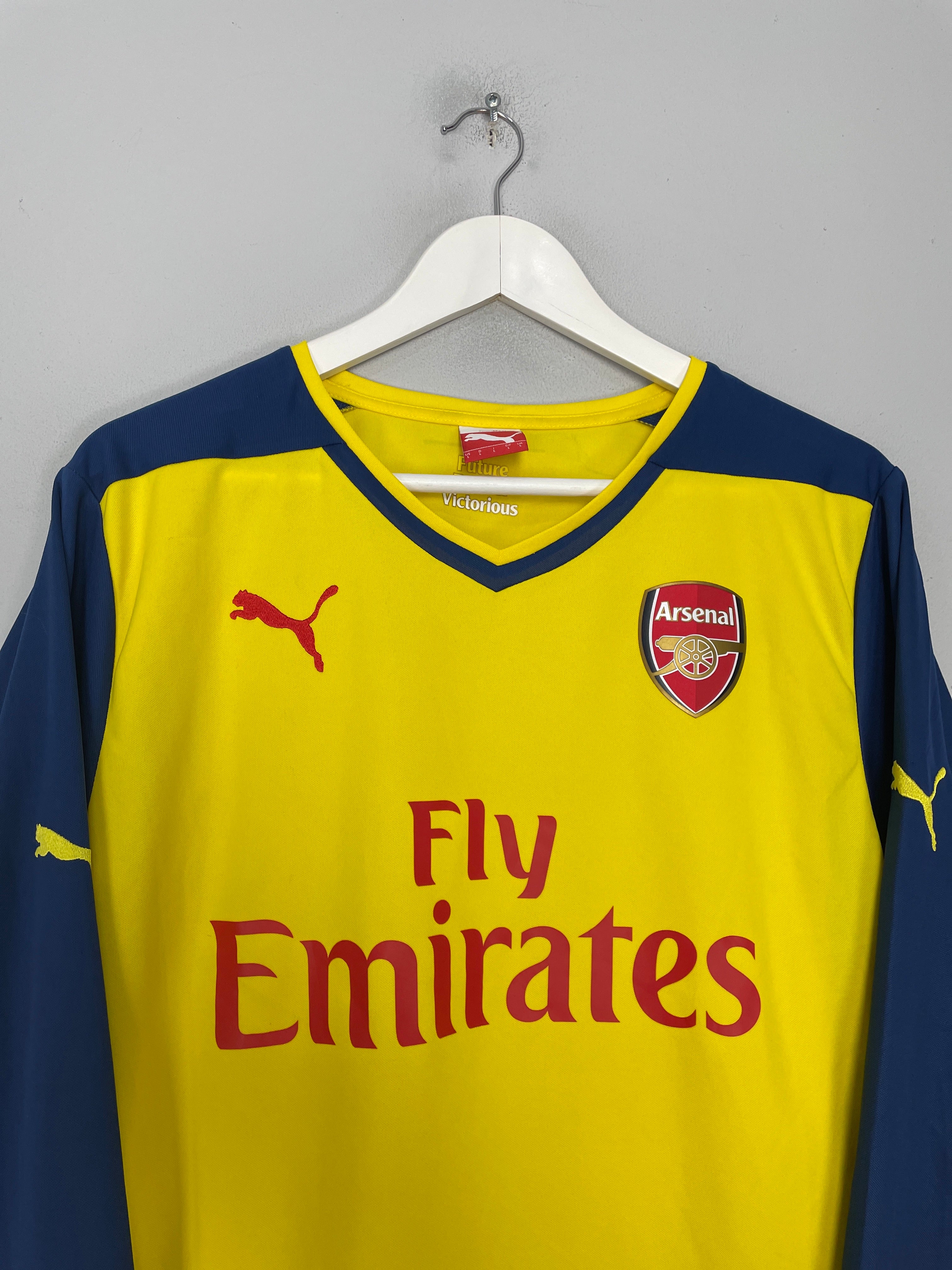 Shop 2014/15 ARSENAL OZIL #11 L/S AWAY SHIRT (L) PUMA, classic football shirts, vintage football shirts & retro soccer jerseys at Cult Kits