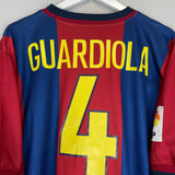 1998/00 BARCELONA GUARDIOLA #4 HOME SHIRT (L) NIKE