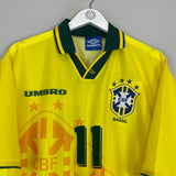 1994 BRAZIL ROMARIO #11 *MINT* HOME SHIRT (XXL) UMBRO