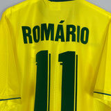 1994 BRAZIL ROMARIO #11 *MINT* HOME SHIRT (XXL) UMBRO