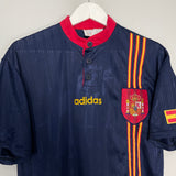 Shop 1996/98 SPAIN AWAY SHIRT (L) ADIDAS, classic football shirts, vintage football shirts & retro soccer jerseys at Cult Kits